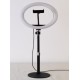 RING LIGHT LS-260-6 10.0" WITH PHONE HOLDER AND ADJUSTABLE STAND 3 COLOR LIGHT ADJUSTMENT BLACK RING LIGHT LS-260-6 10.0" WITH PHONE HOLDER AND ADJUSTABLE STAND 3 COLOR LIGHT ADJUSTMENT BLACK